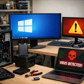 Выездной/дистанционный айтишник(программист) установка Windows 10/11
