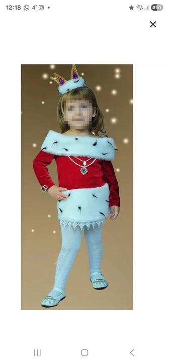 Новогодний костюм королевы на девочку