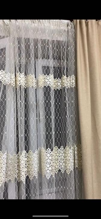 Шторы для зала и кухни почти новые