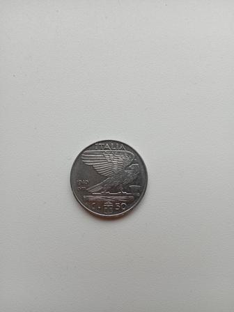 Италия 50 Чентезимо 1942 никель