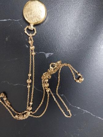 Продам золотую цепочку подвеска часы