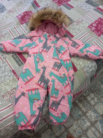Продается новый зимний пуховик комбинезон для девочек 2-4 лет