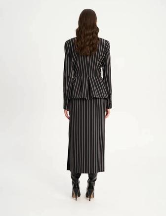 Жакет дизайнерский костюмный приталенный в полоску