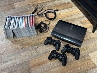 Sony PlayStation 3 SuperSlim 3 джойстика и топовые игры