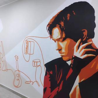 Роспись стен. Художник. Мурал. Художественное оформление стен школ,садиков.