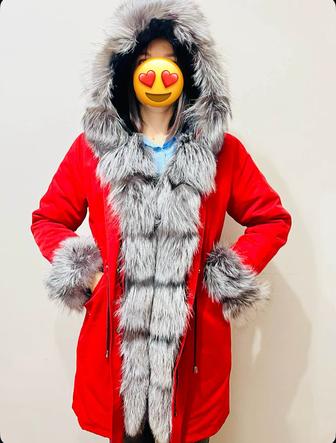 Парка куртка с натуральным мехом