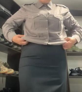 Военный рубашка и юбка продам