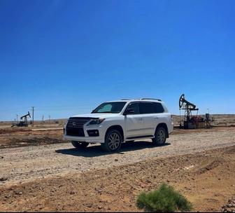 Аренда Lexus 570 с водителем трансфер такси Актау Бекет ата Бозжира