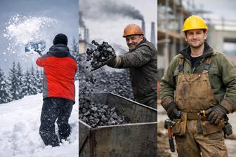 Услуги разнообразных. Уборка снега, перекидка угля и т.д.