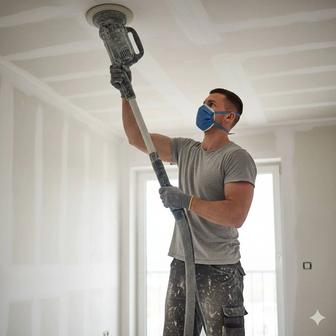 Шкурка стен под обои и покраску