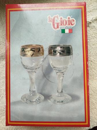 Набор из 6 хрустальных рюмок итальянского бренда le Gioie.
