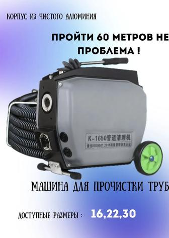 Новый аппарат K-1650 для прочистки канализации 3 спирали насадки