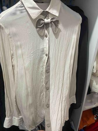 100% шелковая нежная рубашка