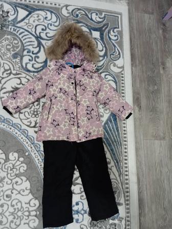 Зимняя двойка для девочки куртка комбез