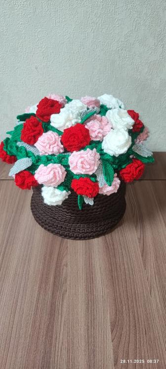 Плед букет ручной работы