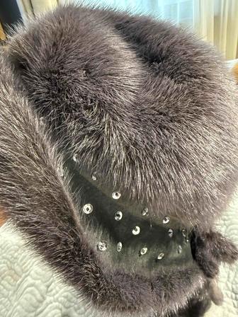 Норковая шапка 59 рр , как новая