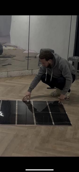 Установка инфракрасного теплого пола (IK-пленки)