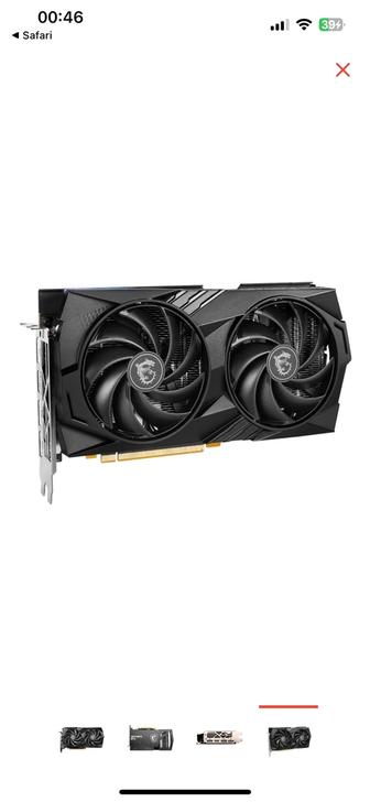 Видеокарта MSI GeForce RTX 4060 GAMING X 8 Гб новая