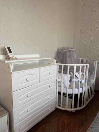 детский манеж с пеленальным столиком