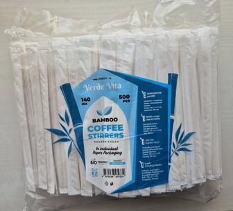 Размешиватель бамбуковый в индивидуальной упаковке