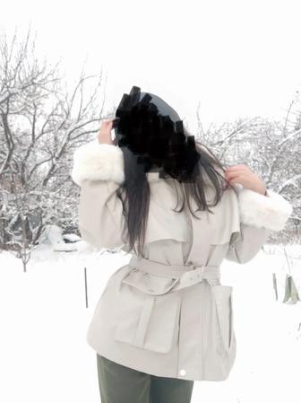 Женская зимняя куртка из эко кожи