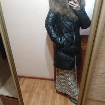 Куртка черная натуралмех