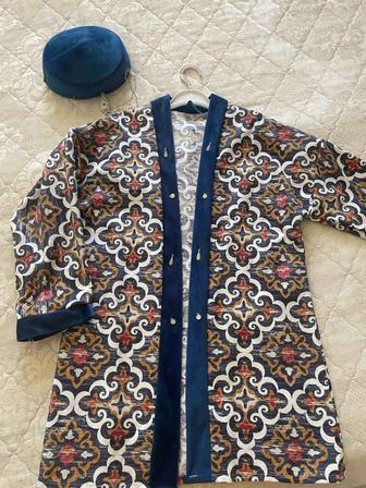 Чапан и такия на девочку 7-9 лет