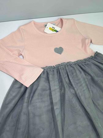 Нежно розовый платье