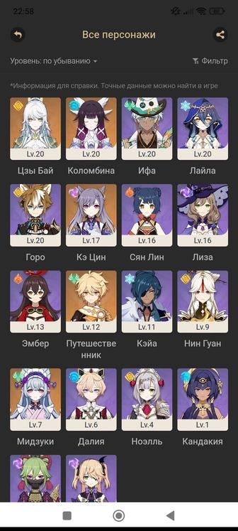 Продаю аккаунт Геншин