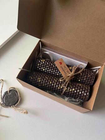 Бонбоньерки из свеч натуральная вощина