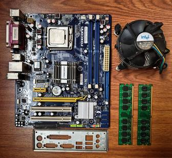 Процессор 4 ядра, Мат. плата, ОЗУ 4 Гб, Кулер Intel. Комплектующие.