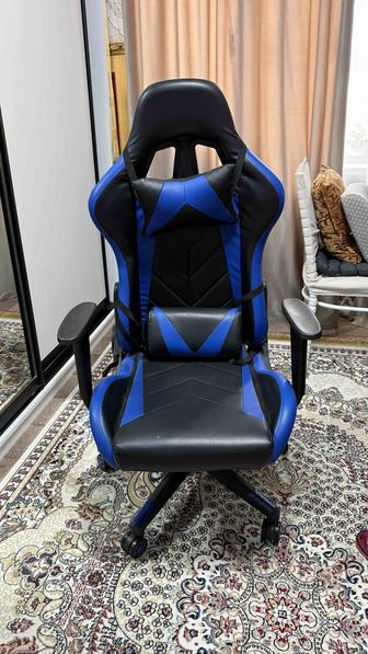 Игровое кресло ZETA GC-2, черный, синий