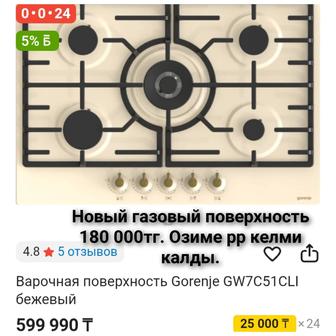 Новый газовый поверхность Gorenge