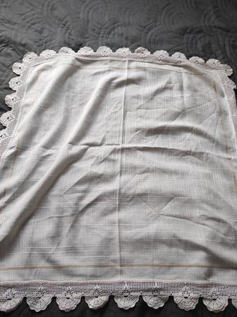 Скатерть винтажная квадратная рустикальный стиль