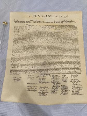 Дубликат Декларации Независимости США