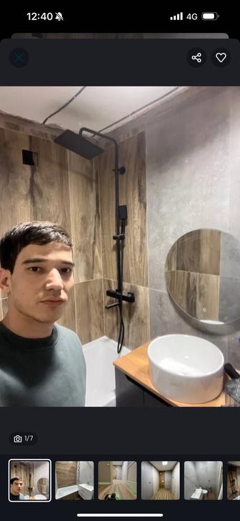 Укладка кафеля керамогранит!