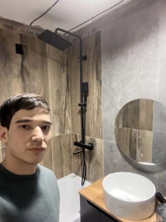 Укладка кафеля керамогранит!