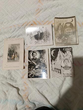 Редкие открытки фото с новым годом винтаж ретро антураж