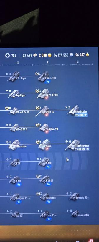 Аккаунт world of tanks