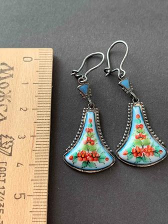 Винтажные клипсы и серьги