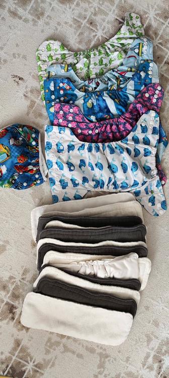 Продам б.у. ЭКО подгузники многоразовые со вкладышами