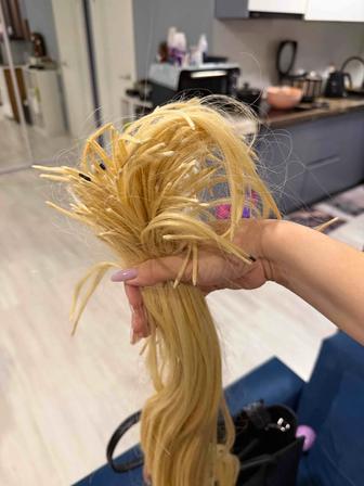 Волосы для наращивания 85 см блонд