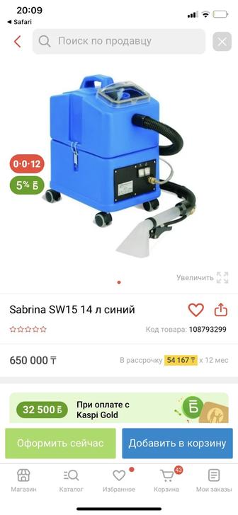 Sabrina SW 15 моющий пылесос