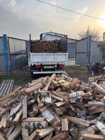 Дрова береза.Укладка в кузове.Чистая кубатура.