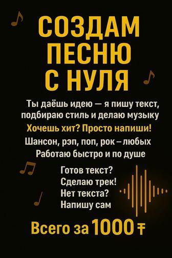 Авторская песня на заказ по вашей истории