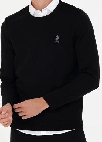 Джемпер мужской U.S. POLO Assn. G081SZ0TK0SAM черный базовый, размер XXL,