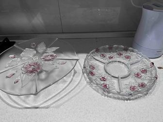 Срочно! Новый стеклянный набор посуды, 9 предметов