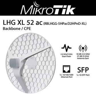 Радиомост Mikrotik LHG XL 52 ac (RBLHGG-5HPacD2HPnD-XL)