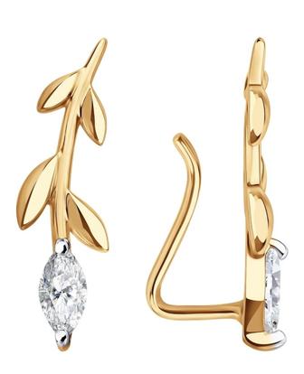 Золотые сережки Каффа красное золото 585 пробы