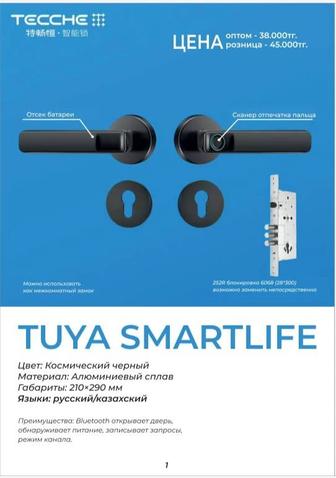 Электронный / умный замок для
дома/офиса. TECCHE, TUYA SMARTLIFE